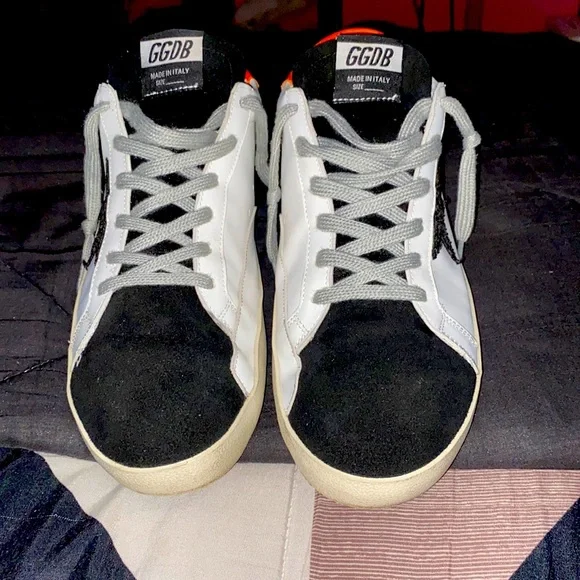 Orange heel tab White based and black star Women main image 2